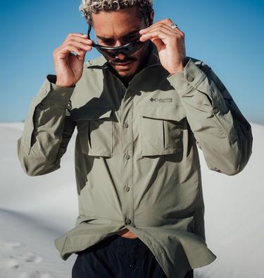 Camicia in tessuto Silver Ridge Elite da uomo, Color: Stone Green, image 3