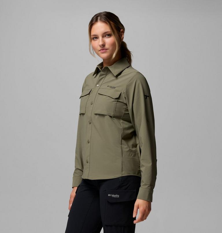 Women's Silver Ridge Elite Woven Shirt, Color: Stone Green, image 4