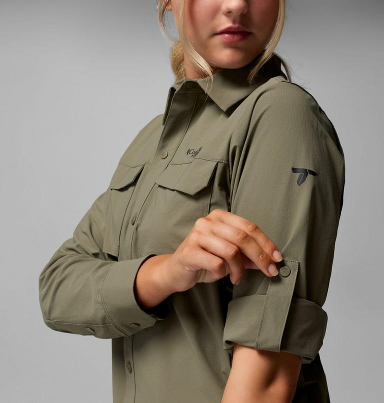 Women's Silver Ridge Elite Woven Shirt, Color: Stone Green, image 6