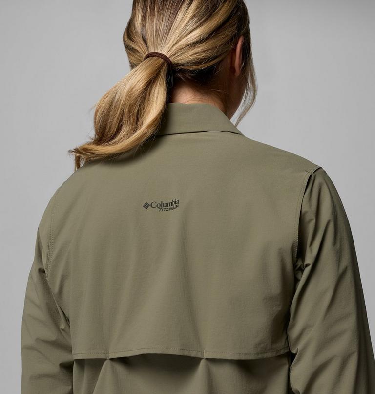 Women's Silver Ridge Elite Woven Shirt, Color: Stone Green, image 8