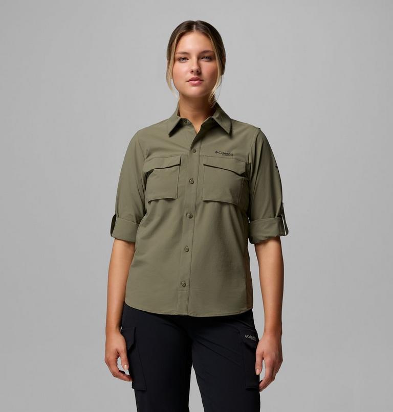 Women's Silver Ridge Elite Woven Shirt, Color: Stone Green, image 9