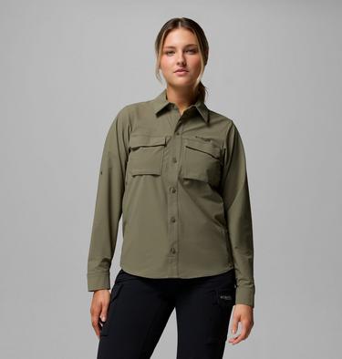 Women's Silver Ridge Elite Woven Shirt, Color: Stone Green, image 1