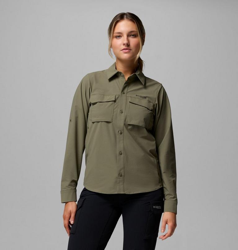Women's Silver Ridge Elite Woven Shirt, Color: Stone Green, image 1