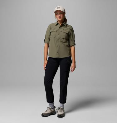 Women's Silver Ridge Elite Woven Shirt, Color: Stone Green, image 2