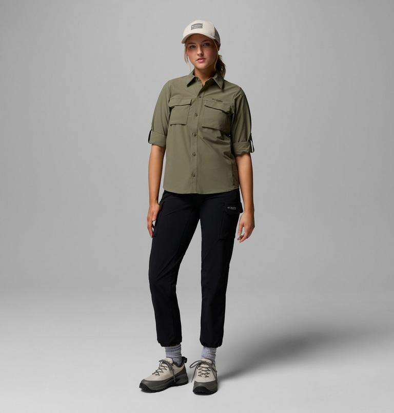 Women's Silver Ridge Elite Woven Shirt, Color: Stone Green, image 2