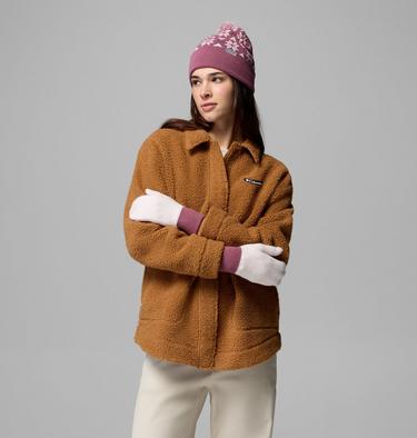 Women's Snowflake Beanie and Mitten Set, Color: Antique Mauve, Mineral Pink, Powder Pink, image 2