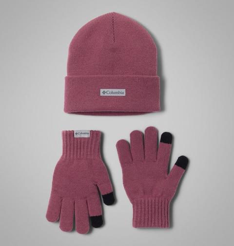 Аксессуары Columbia CSC Beanie and Glove Set, цвет: Состаренный розовато-лиловый
