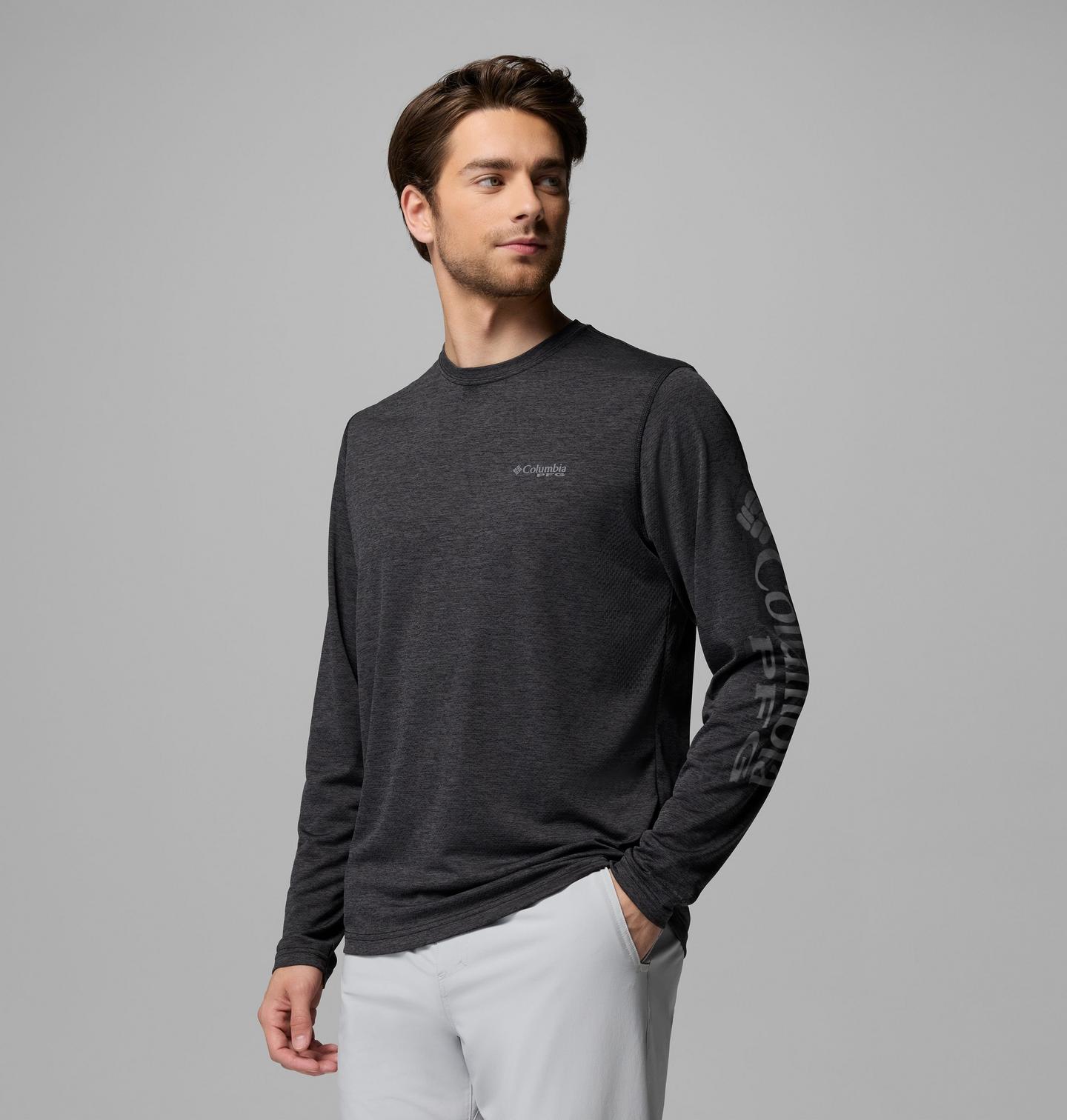 Мужская рубашка Columbia PFG Terminal Tech Long Sleeve, цвет: Чёрный — фото 3