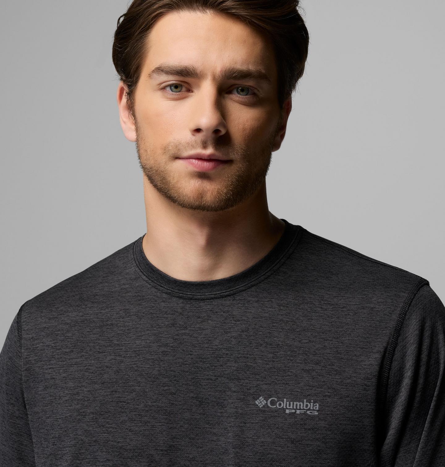 Мужская рубашка Columbia PFG Terminal Tech Long Sleeve, цвет: Чёрный — фото 4