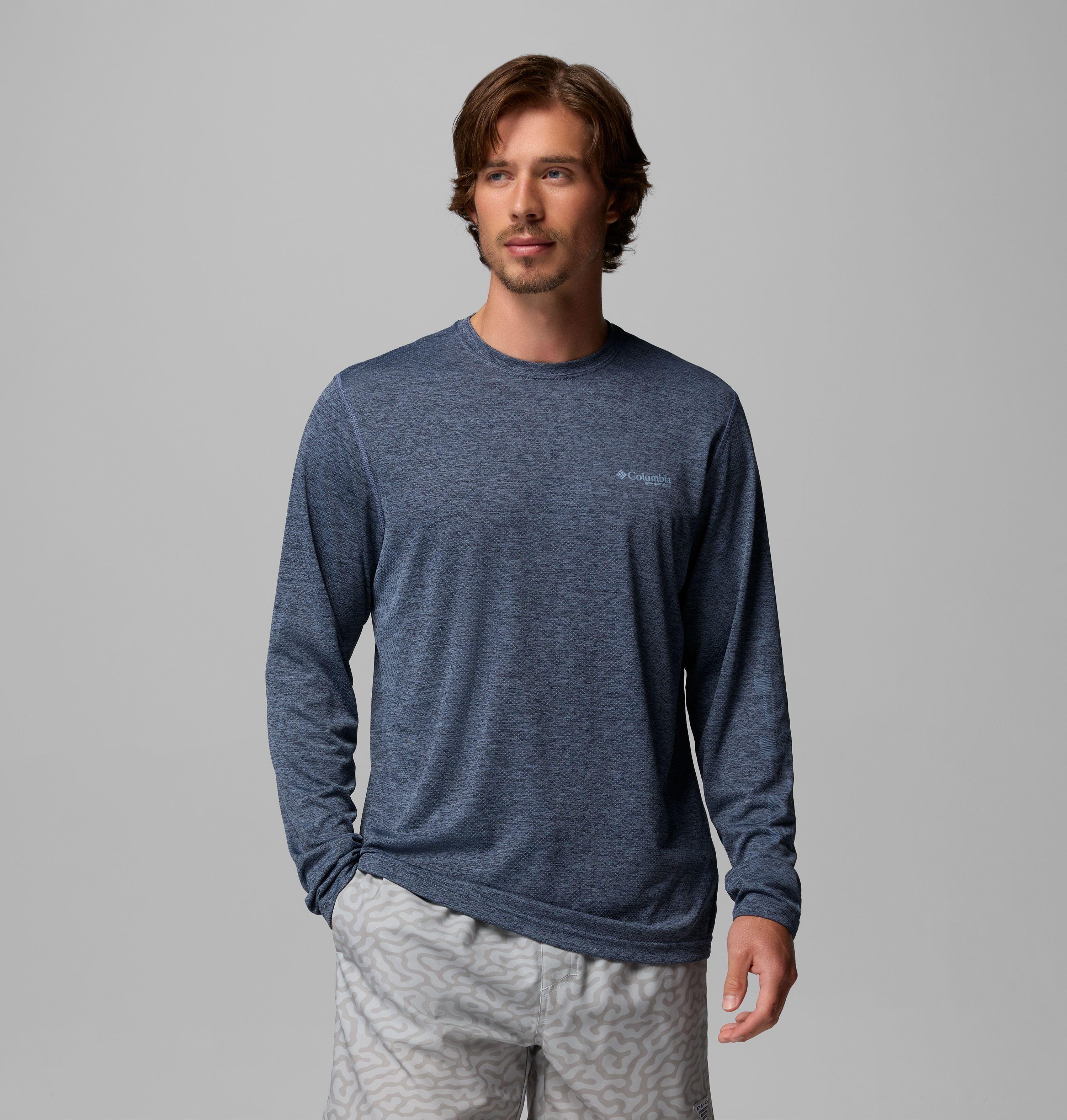 Columbia PFG Terminal Tech Long-Sleeve Shirt - Collegiate Navy