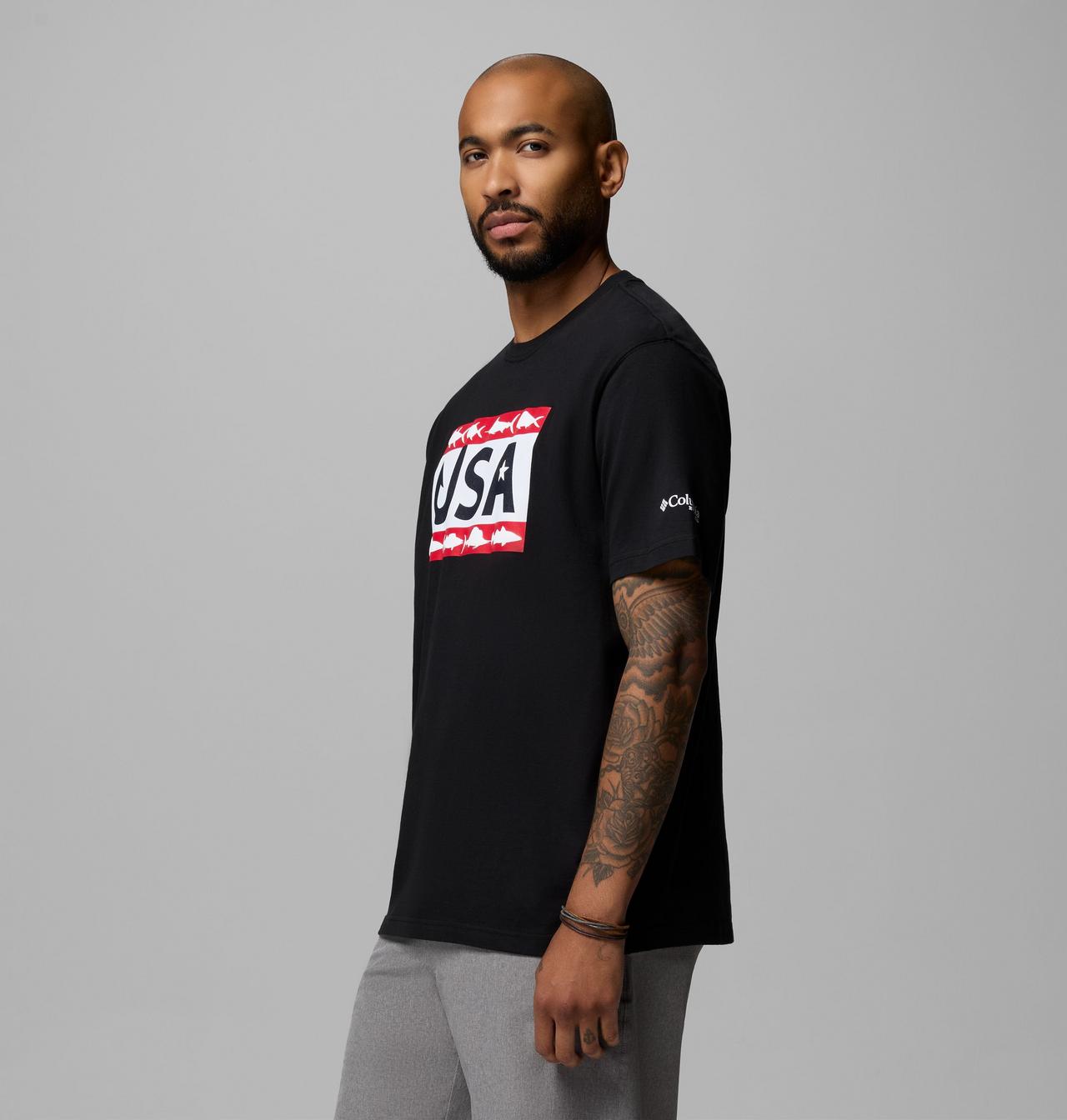 Men's PFG™ Silver Bank Americana Hook Flag T-Shirt 4