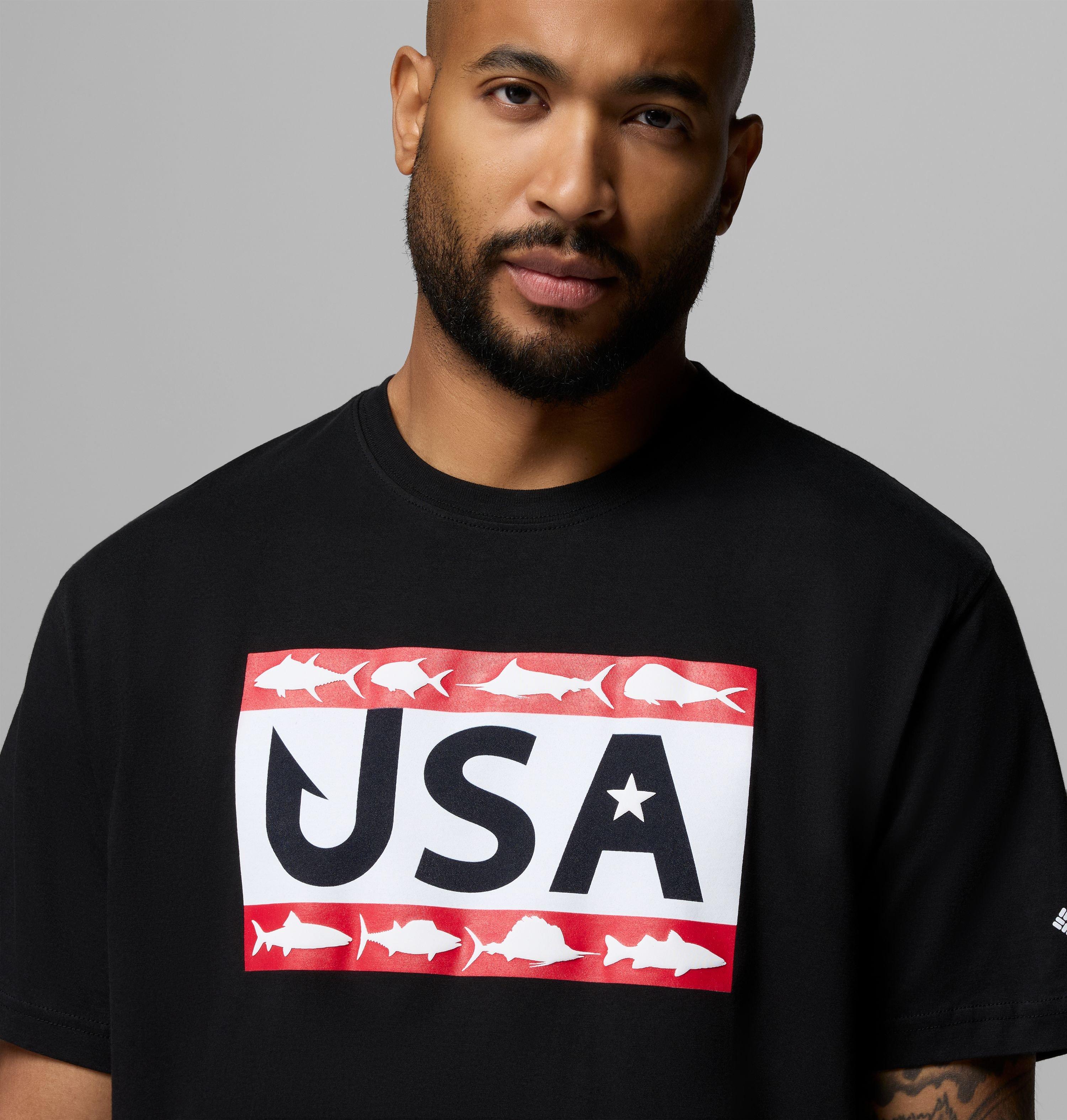 Men's PFG Silver Bank Americana Hook Flag T-Shirt 5
