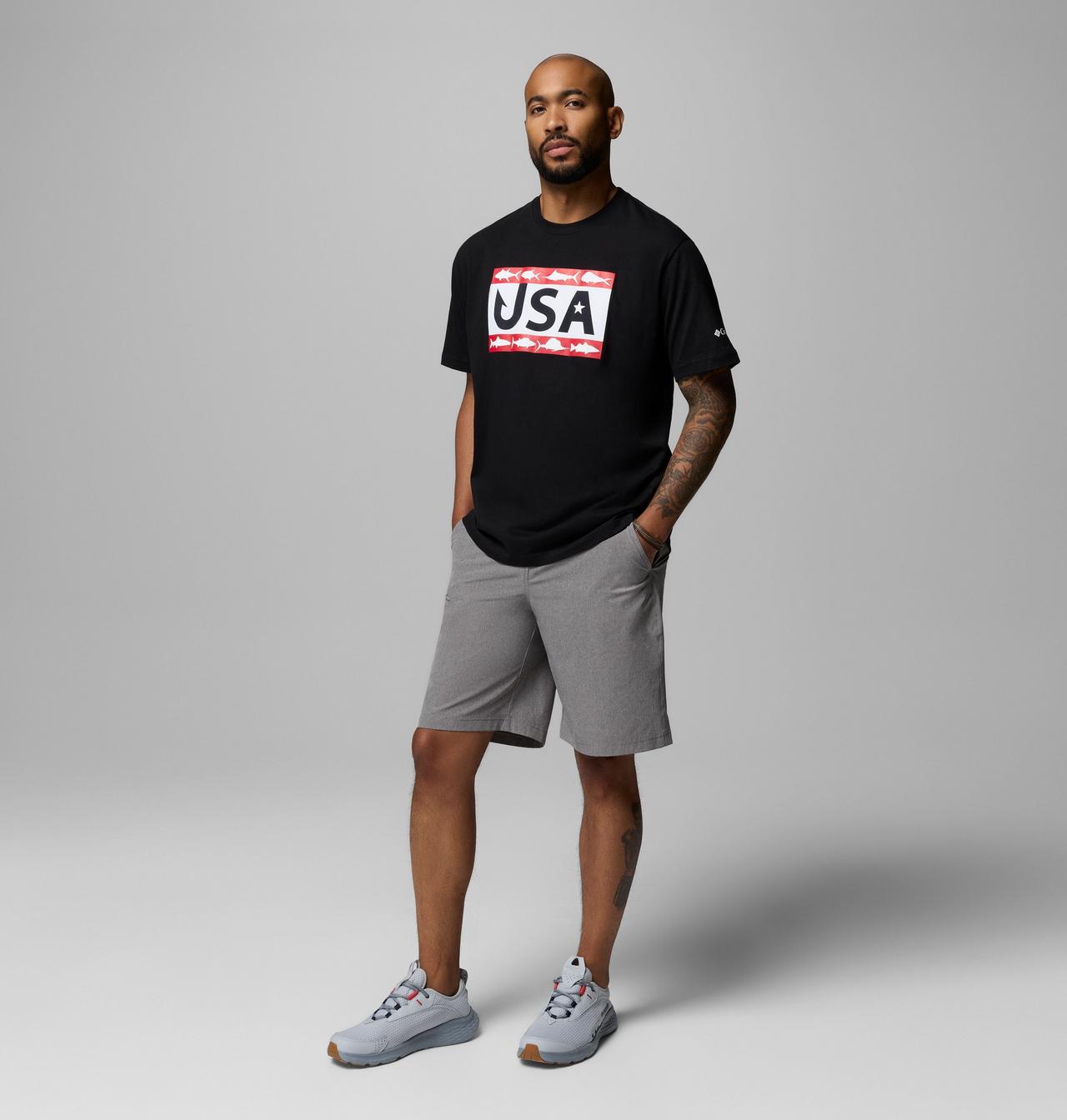 Men's PFG™ Silver Bank Americana Hook Flag T-Shirt 2