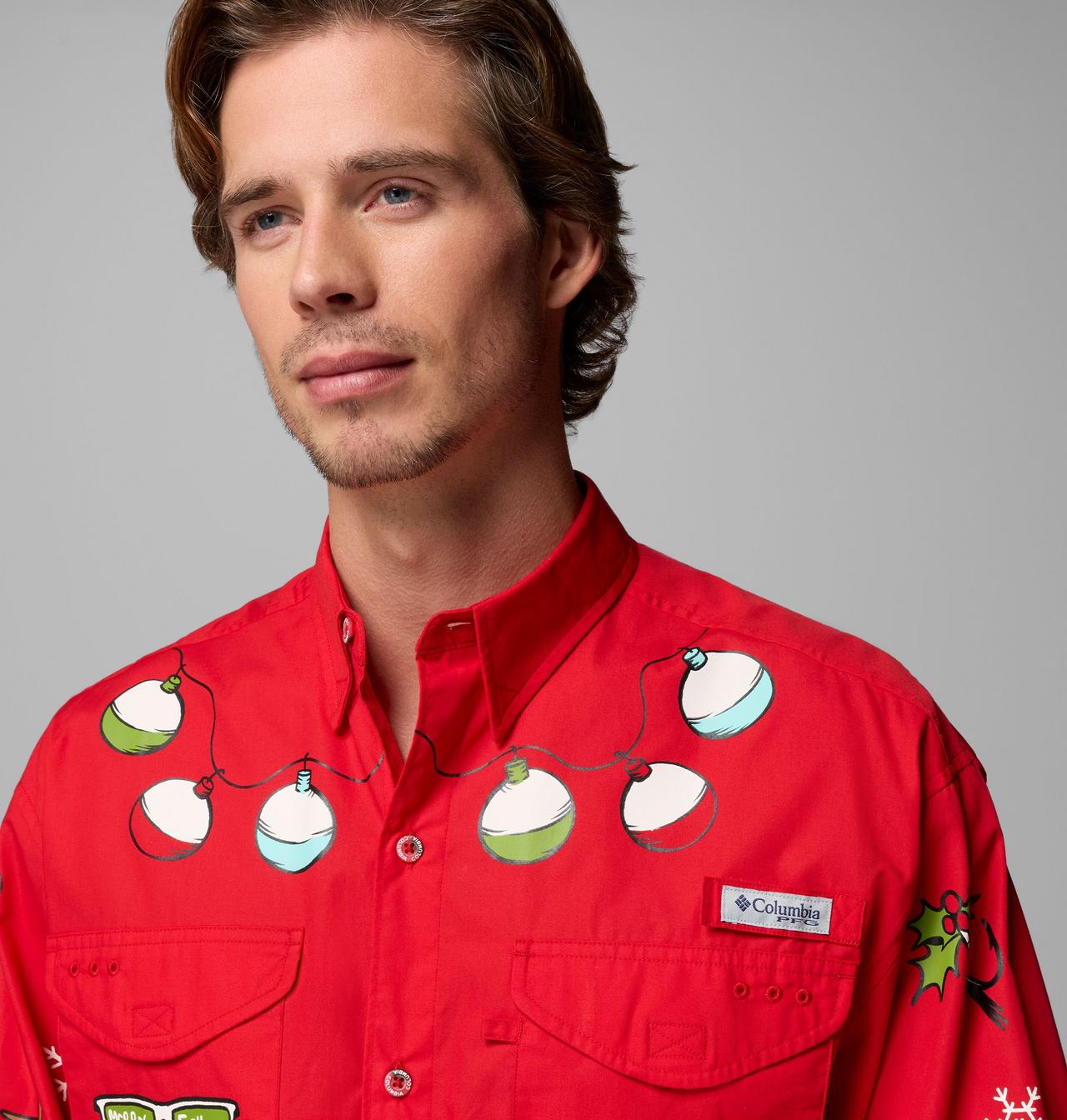 Men’s Ugly Christmas PFG Bonehead Long Sleeve Shirt 7