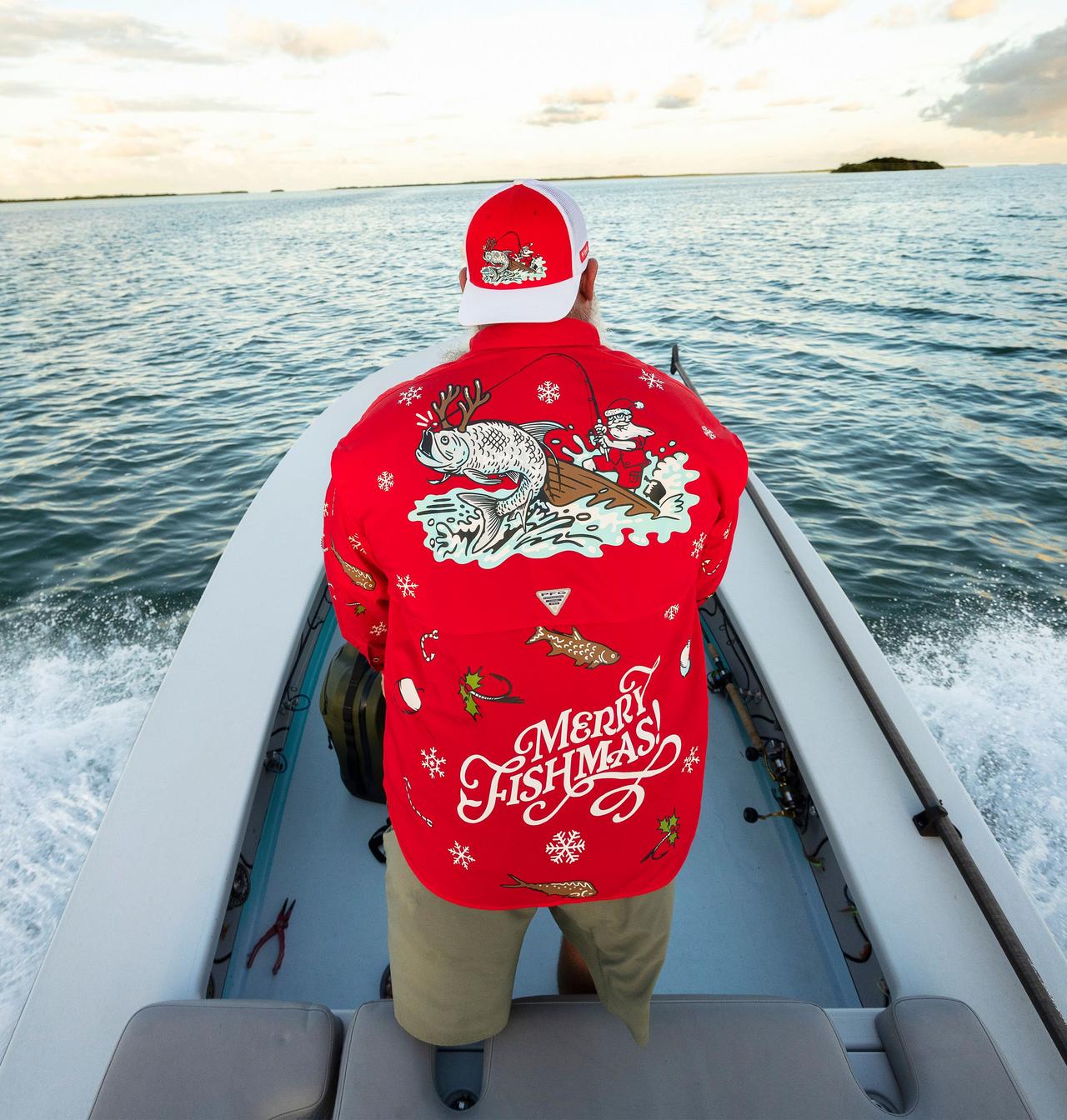 Men’s Ugly Christmas PFG Bonehead Long Sleeve Shirt 11