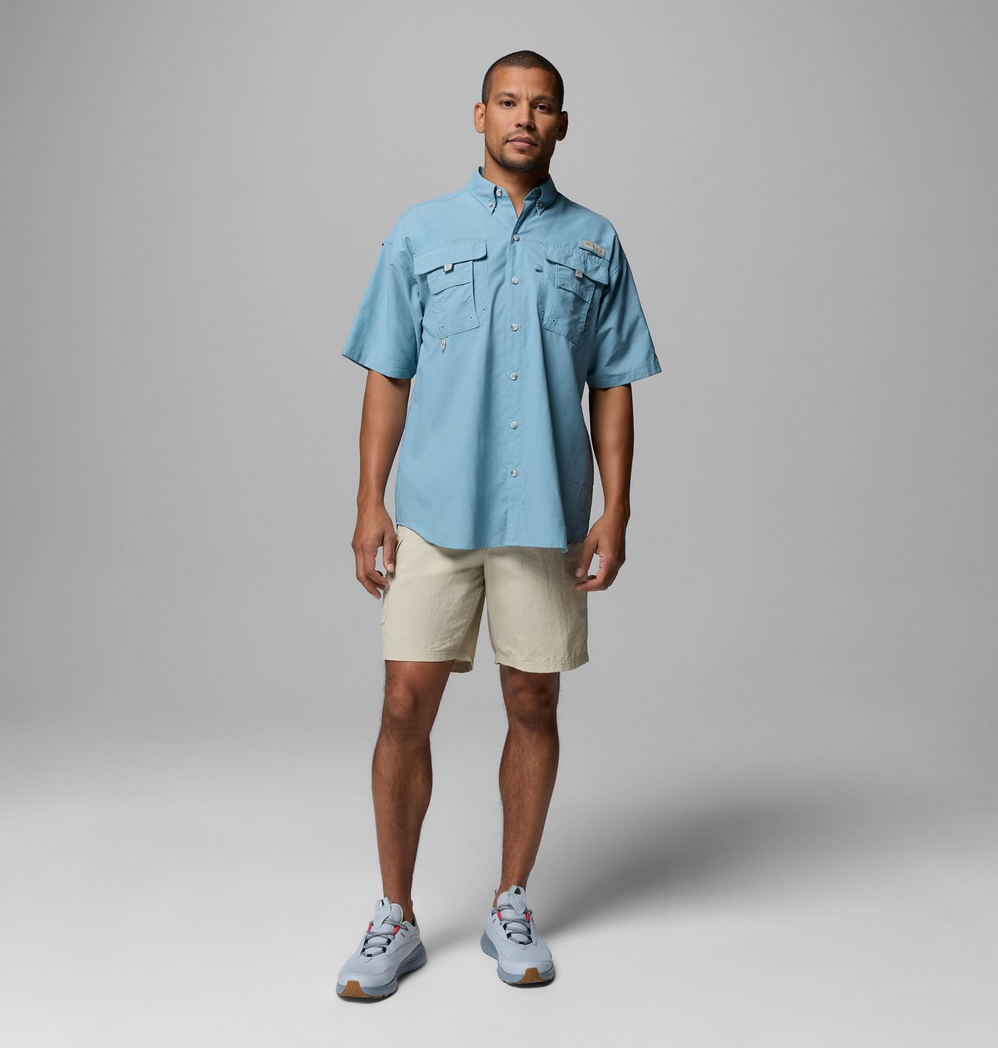 Мужская рубашка Columbia Bahama 30 Short Sleeve, цвет: Aloe — фото 2