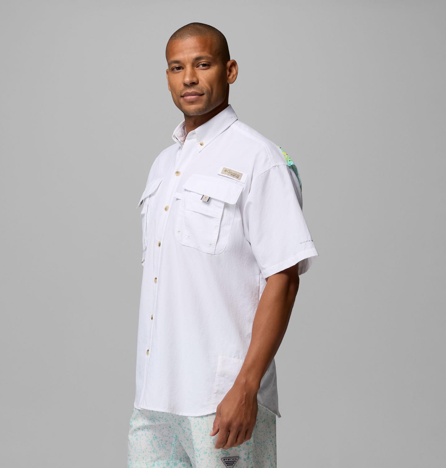 Мужская рубашка Columbia Super Bahama II x Bentley Short Sleeve, цвет: Белый — фото 3