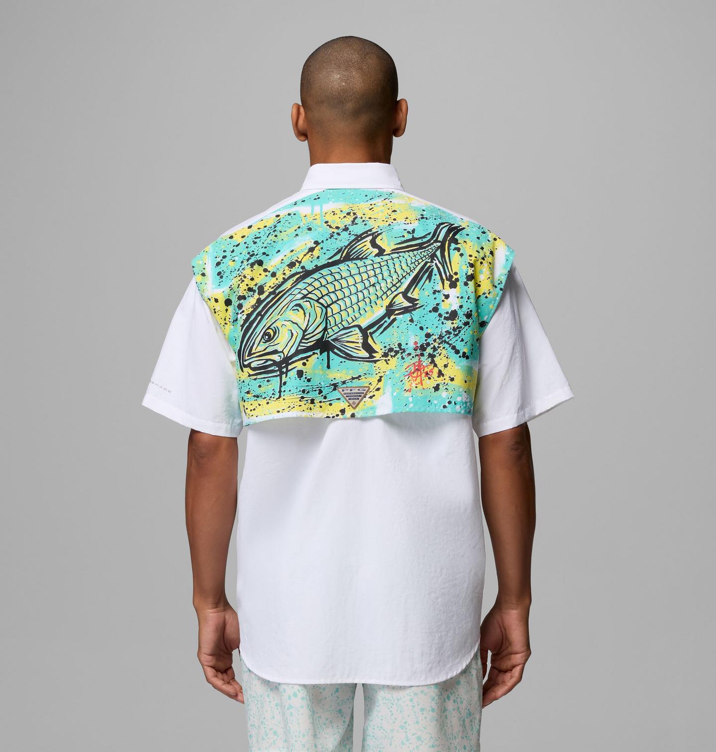 Мужская рубашка Columbia Super Bahama II x Bentley Short Sleeve, цвет: Белый — фото 1