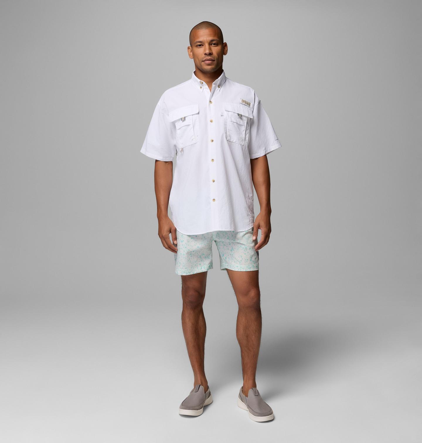 Мужская рубашка Columbia Super Bahama II x Bentley Short Sleeve, цвет: Белый — фото 2