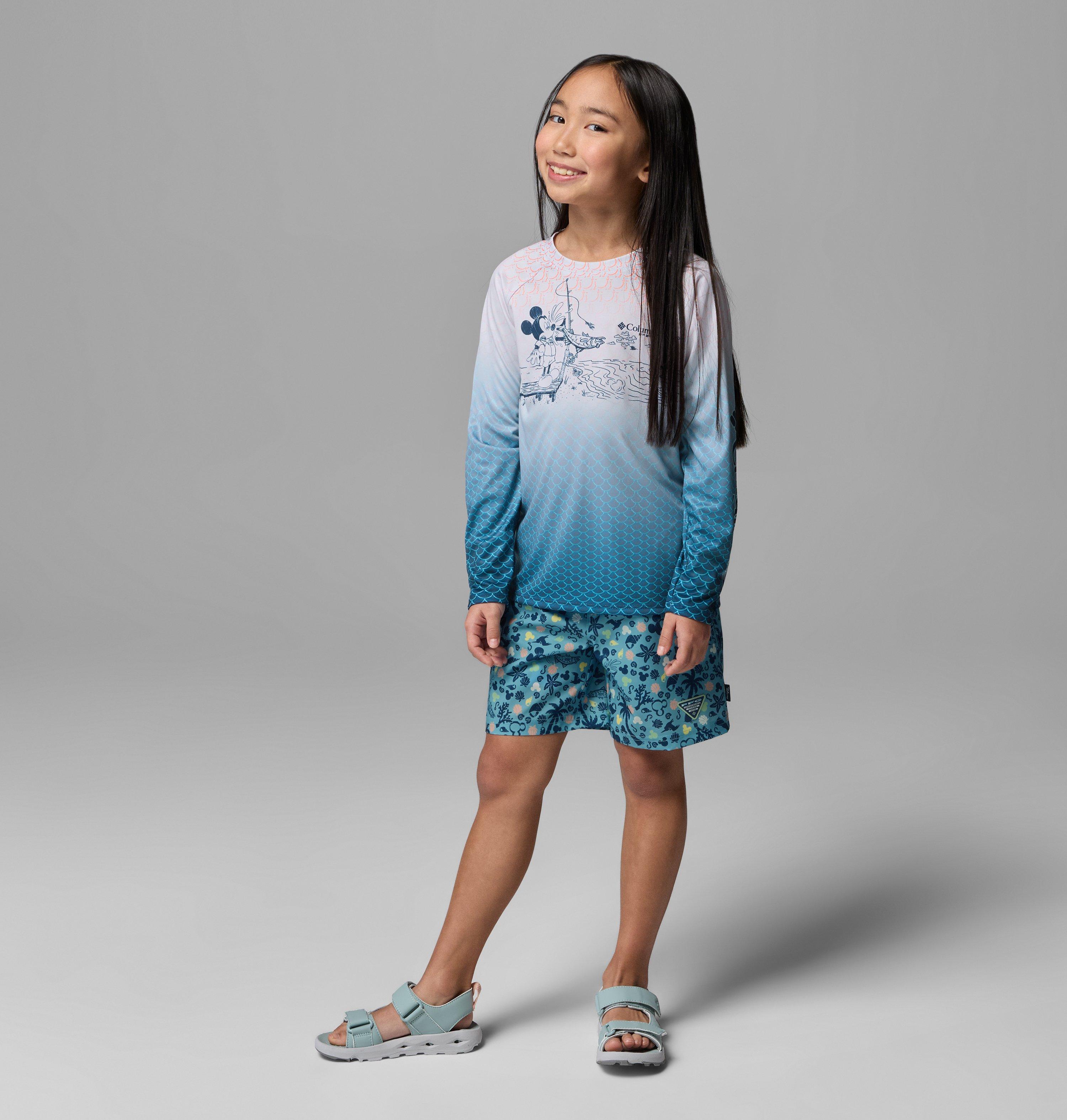 Columbia Sportswear Unisex Blue Columbia - Youth Pfg Disney Rambler™ Shorts - Vintage Junior S Size (8 Years)