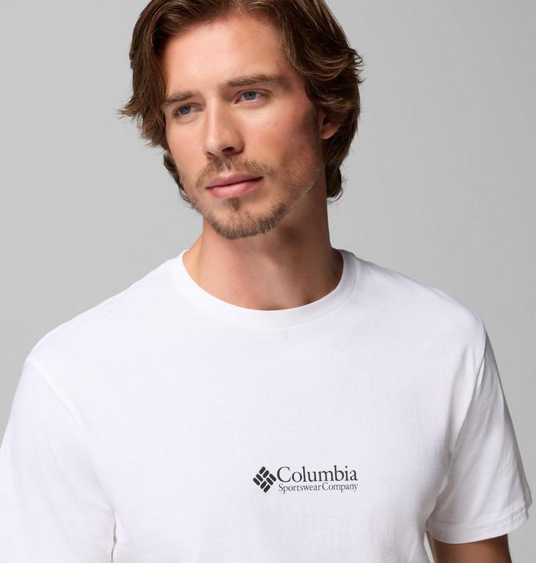 Men's Knoll Canyon Organic Cotton Graphic T-Shirt, Color: White, Hike More, image 5