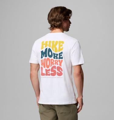Men's Knoll Canyon Organic Cotton Graphic T-Shirt, Color: White, Hike More, image 1