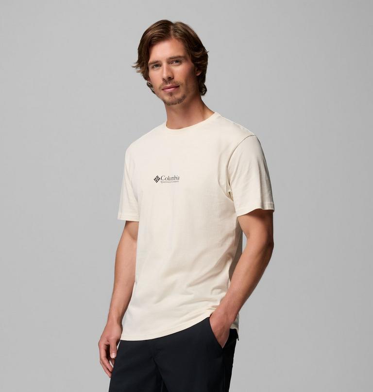 Men's Knoll Canyon Organic Cotton Graphic T-Shirt, Color: Chalk, Hike More, image 4