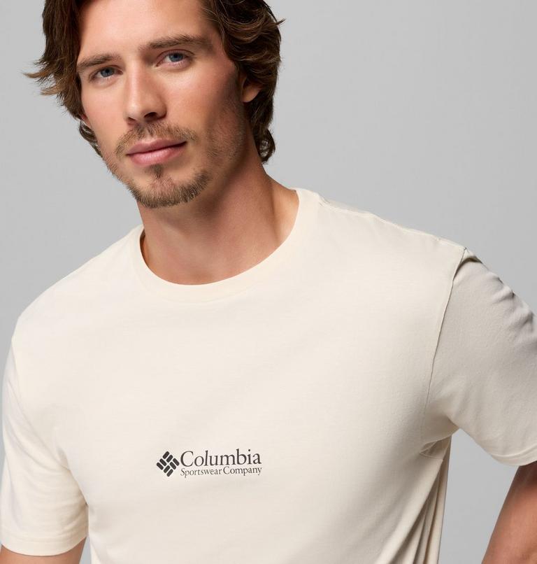 Men's Knoll Canyon Organic Cotton Graphic T-Shirt, Color: Chalk, Hike More, image 5