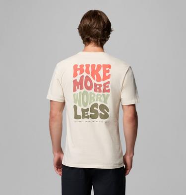 Men's Knoll Canyon Organic Cotton Graphic T-Shirt, Color: Chalk, Hike More, image 3