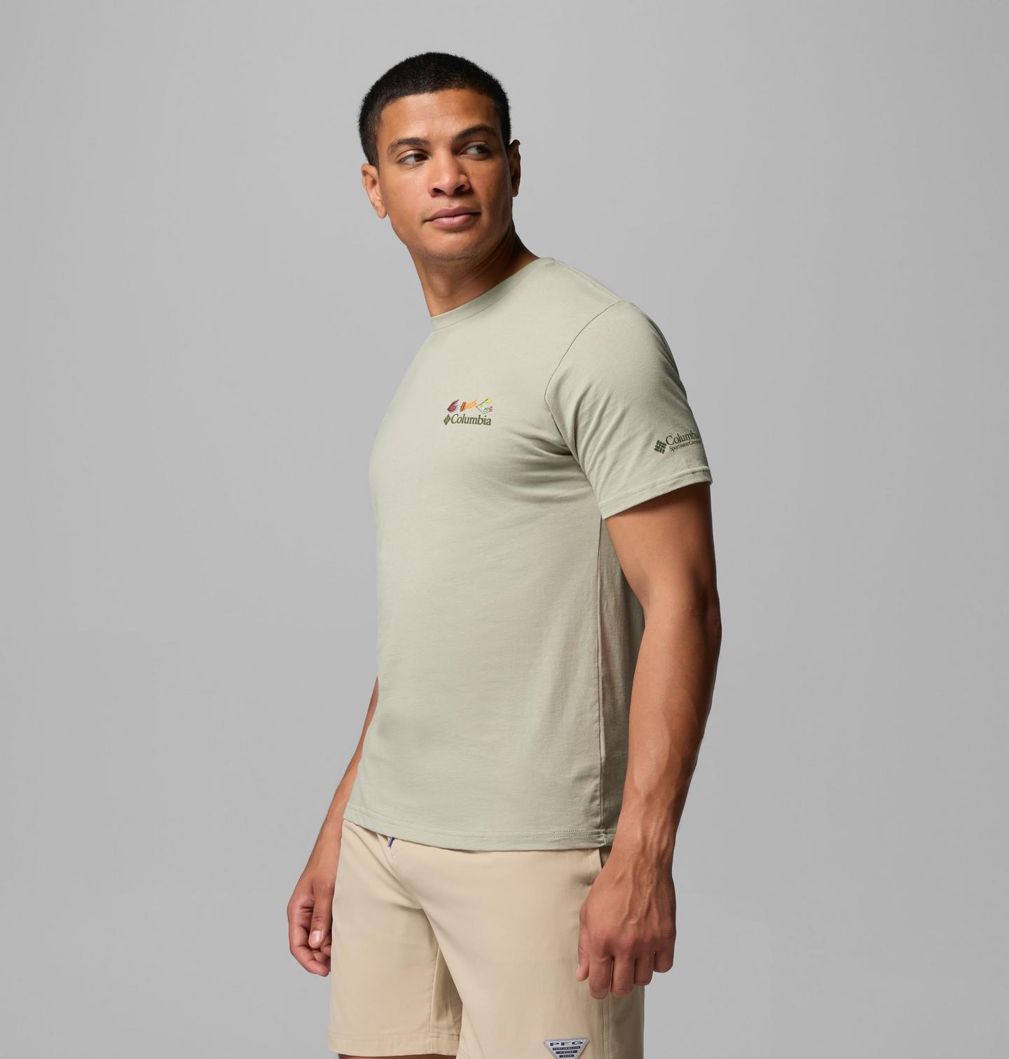 Мужская футболка Columbia PFG Check Your Fly, цвет: В клетку — фото 4