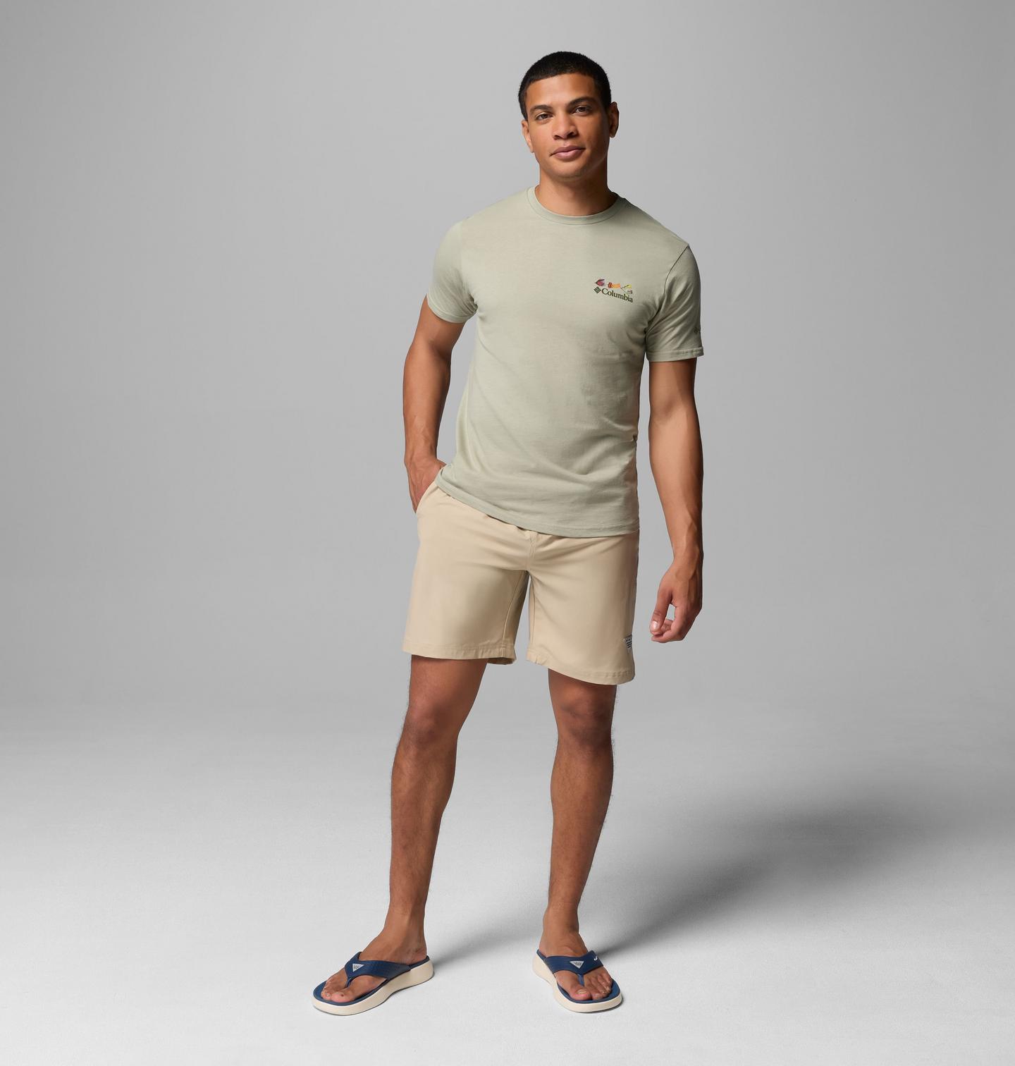 Мужская футболка Columbia PFG Check Your Fly, цвет: В клетку — фото 2