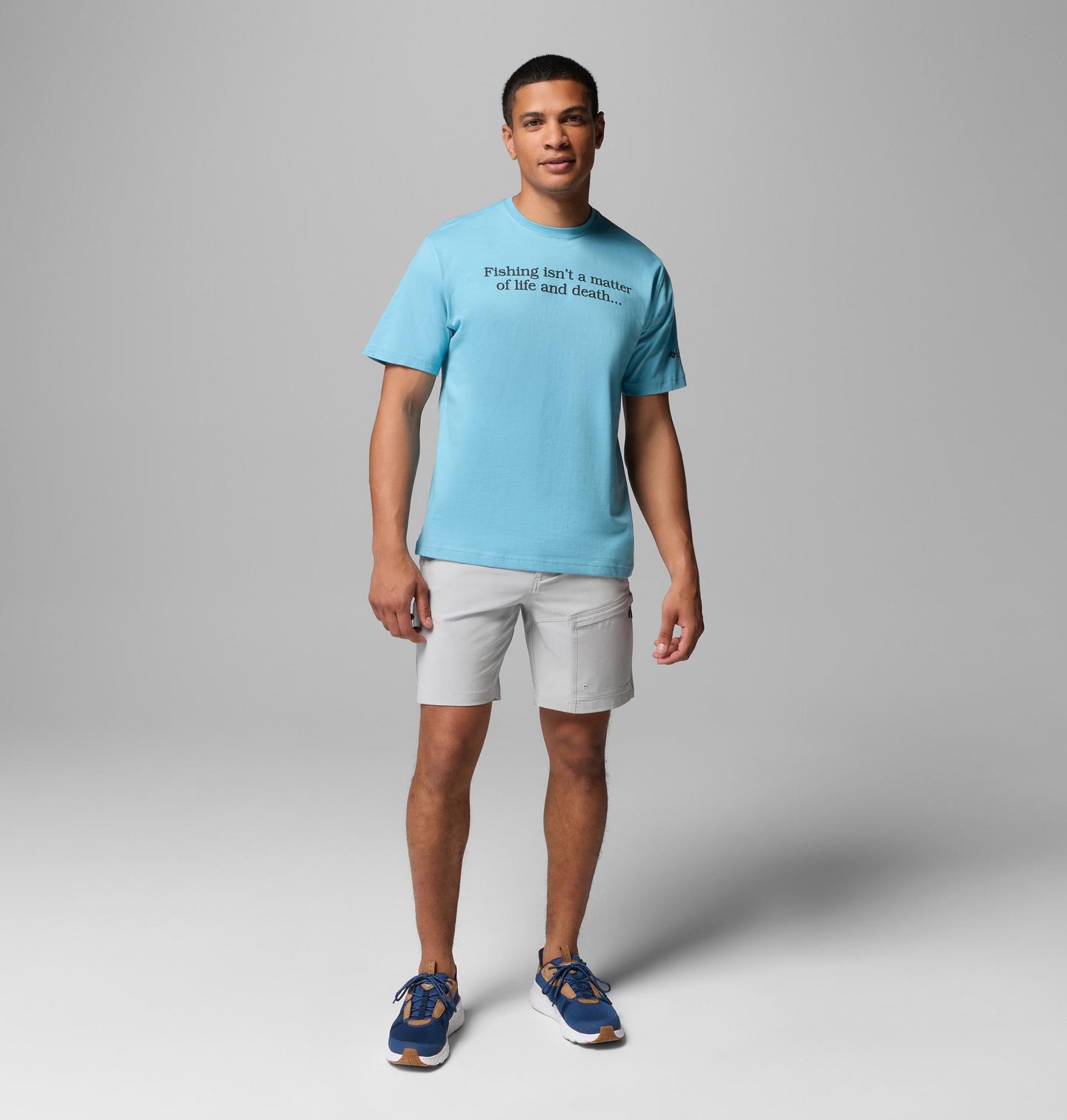 Мужская футболка Columbia PFG Importanter, цвет: Синий — фото 2