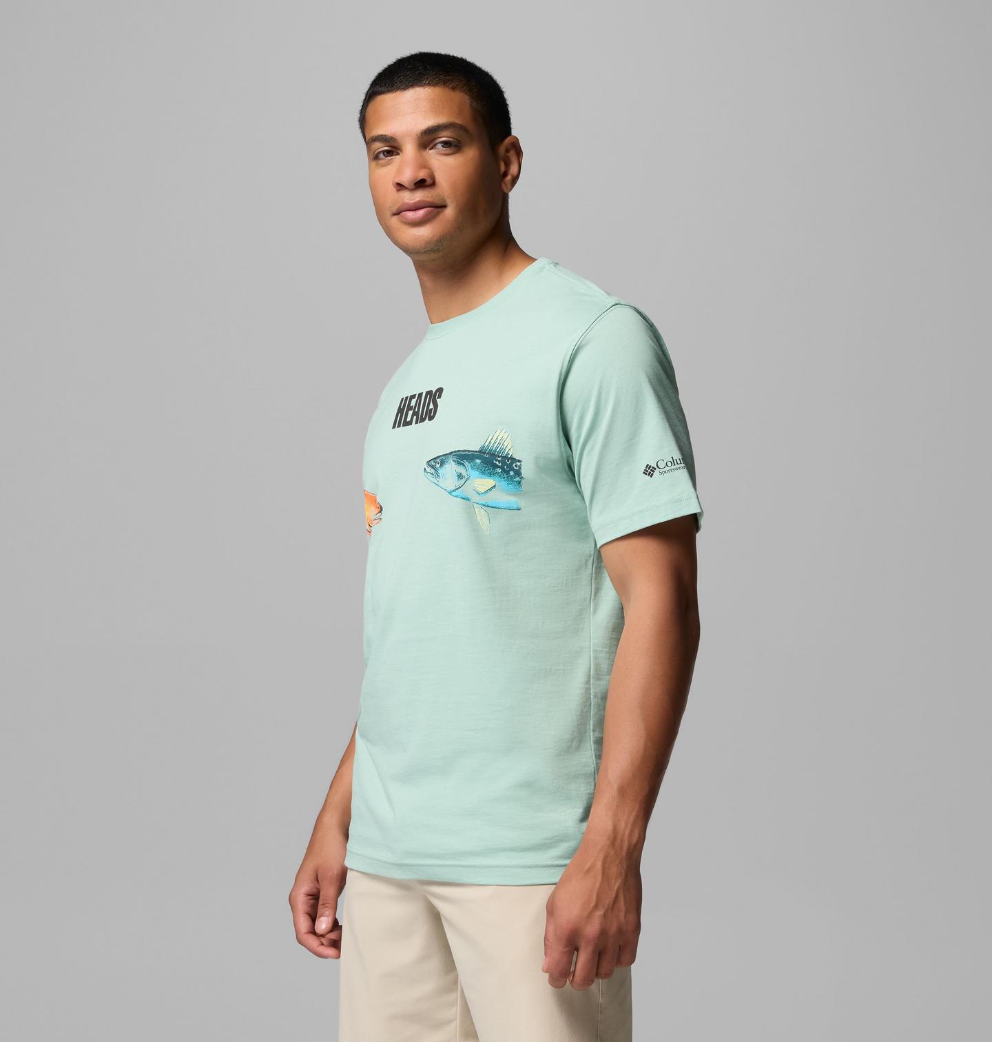 Мужская футболка Columbia PFG Speck Red, цвет: Нефритовый / Красный — фото 4