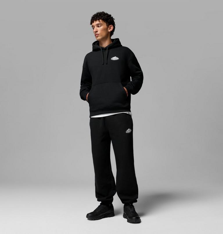 Men's Heavyweight Graphic Hoodie, Color: Black, Snowy Peaks, image 8
