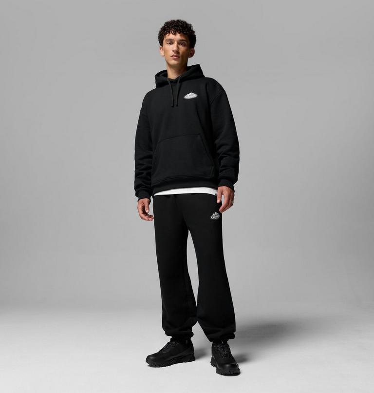 Men's Heavyweight Graphic Hoodie, Color: Black, Snowy Peaks, image 21