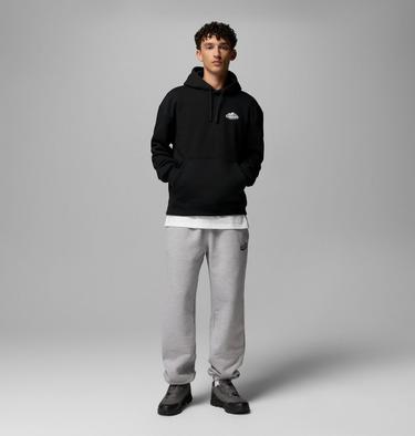Men's Heavyweight Graphic Hoodie, Color: Columbia Grey Heather, Snowy Peaks, image 2