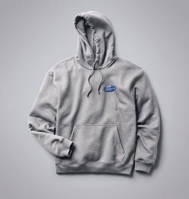 Men's Heavyweight Graphic Hoodie, Color: Columbia Grey Heather, Snowy Peaks, image 4