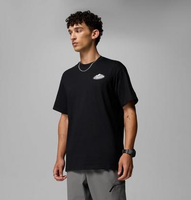 Men's Heavyweight Graphic T-Shirt, Color: Black, Snowy Peaks, image 4