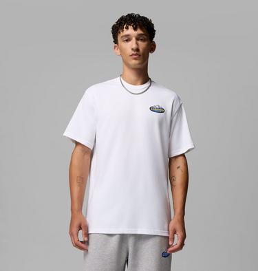 Men's Heavyweight Graphic T-Shirt, Color: White, Snowy Peaks, image 5