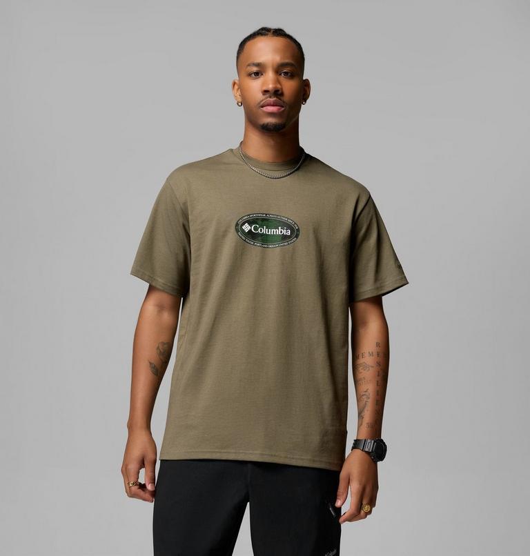 Men's Heavyweight Graphic T-Shirt, Color: Stone Green, Worldwide, image 1