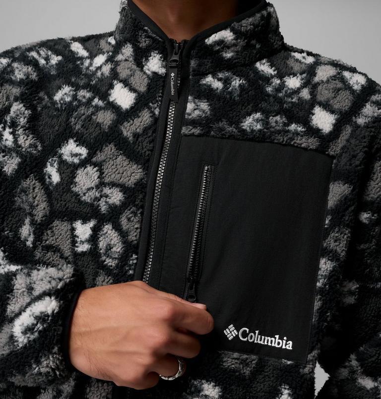 Giacca in pile stampata Mou/tain da uomo, Color: Black Broken Rockcamo, image 7