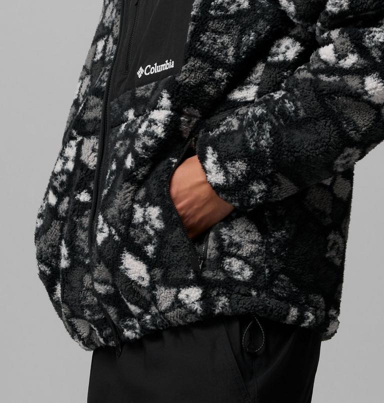 Giacca in pile stampata Mou/tain da uomo, Color: Black Broken Rockcamo, image 8
