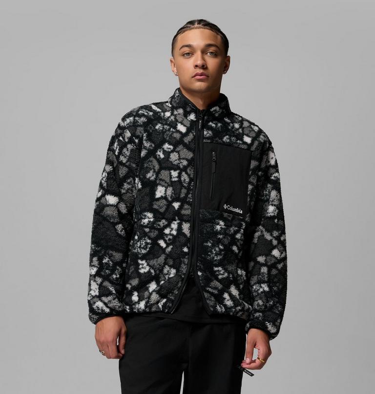 Giacca in pile stampata Mou/tain da uomo, Color: Black Broken Rockcamo, image 10