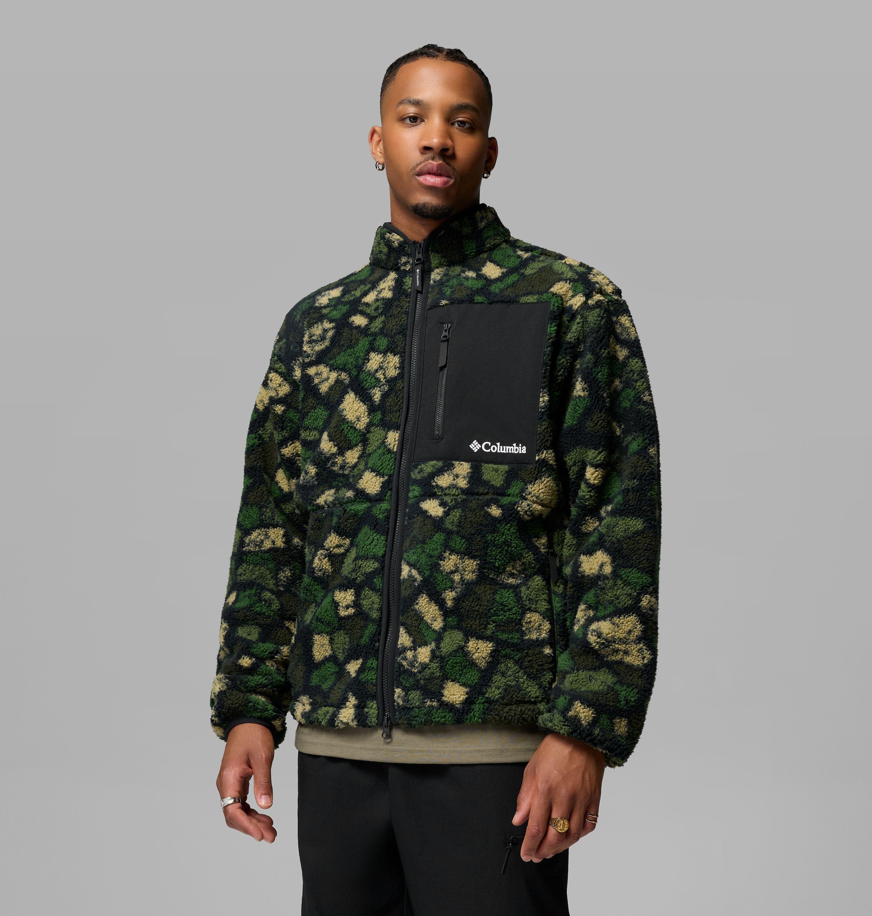 Columbia Herren Woodland Broken Sweatshirt Mou/Tain™ Printed Fleece Klein - Image 4