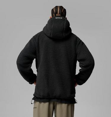Men's Mou/tain Fleece Hoodie, Color: Black, Moonstone, image 3