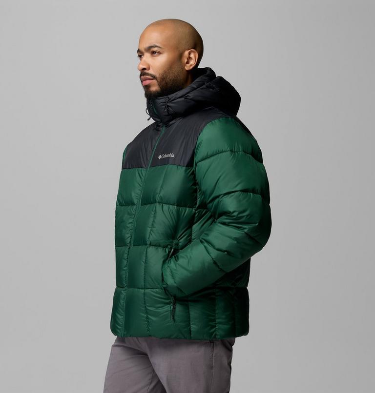 Men's Puffect IV Hooded Puffer Jacket, Color: Rain Forest, Black, image 4