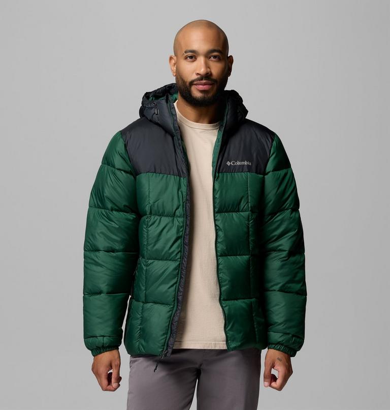 Men's Puffect IV Hooded Puffer Jacket, Color: Rain Forest, Black, image 5