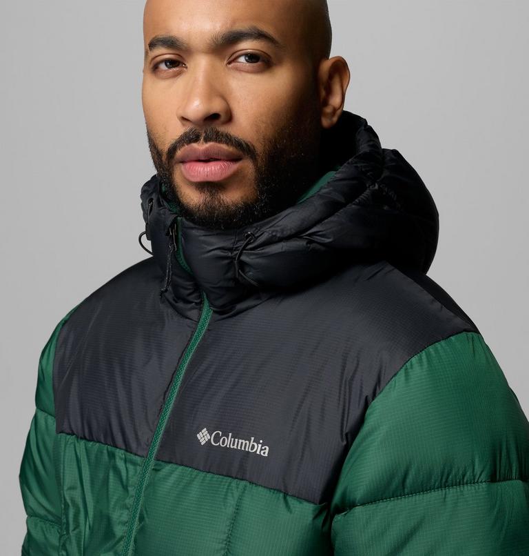 Men's Puffect IV Hooded Puffer Jacket, Color: Rain Forest, Black, image 6