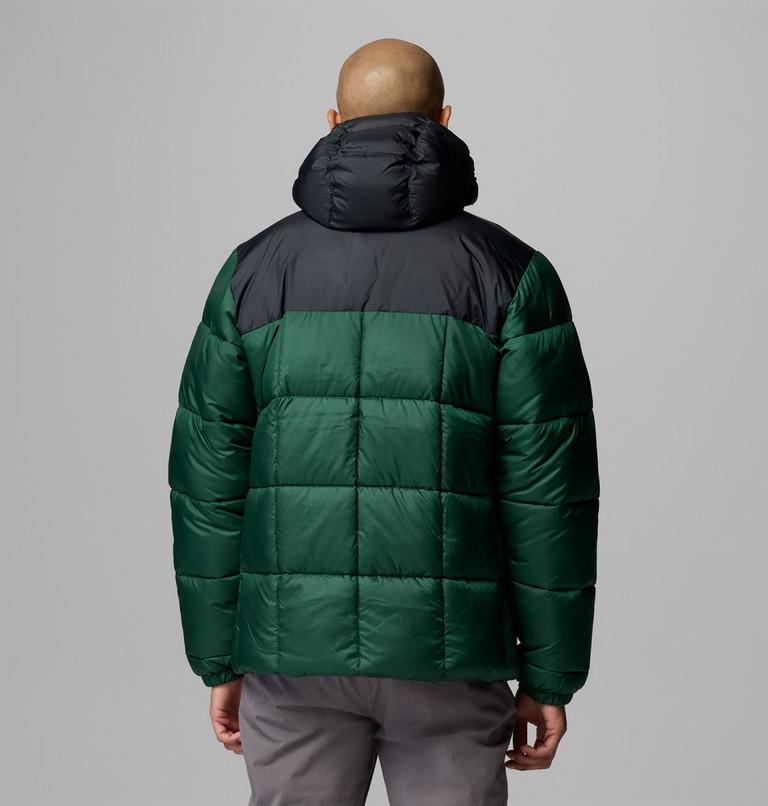 Men's Puffect IV Hooded Puffer Jacket, Color: Rain Forest, Black, image 3