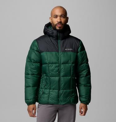 Men's Puffect IV Hooded Puffer Jacket, Color: Rain Forest, Black, image 25